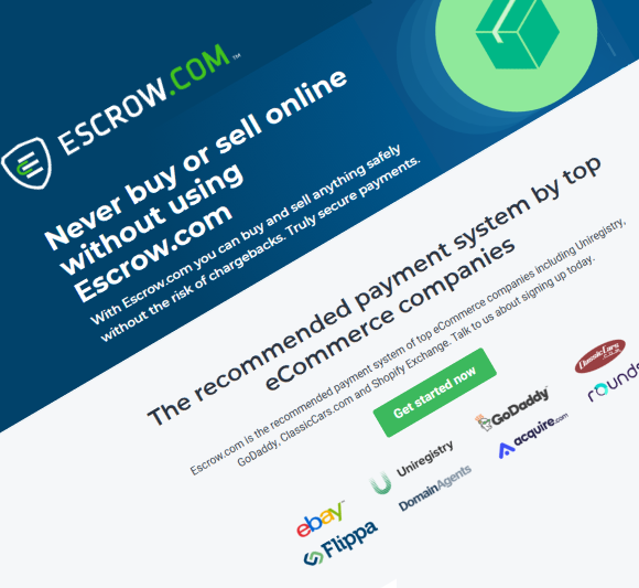 The buying process is underpinned by Escrow.com